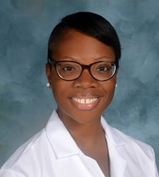 Headshot of Shonte Fraser-Damas, M.D., MHMS, M.B.A.